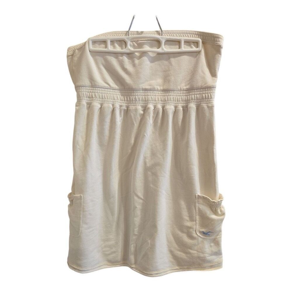 Vintage Y2K Deadstock Hollister Babydoll Tube Strapless Tank Cream Large Dress